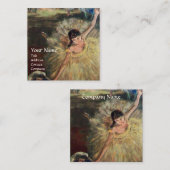 ダンススクール/バレリーナバレエダンサー スクエア名刺 (正面/裏面)