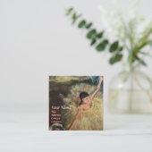 ダンススクール/バレリーナバレエダンサー スクエア名刺 (スタンド正面)