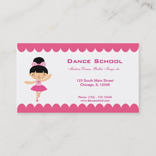 ダンススクール 名刺 (正面)
