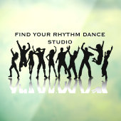 ダンススタジオの人々が踊るパーソナライズデザイン ウィンドウサイン (シート3)