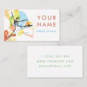 ダンススタジオバレエカラフルスクラ芸術的イト 名刺 (正面/裏面)