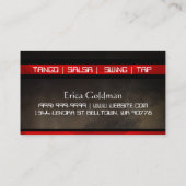 ダンススタジオ，インストラクター，ダンサー，名刺 名刺 (裏面)