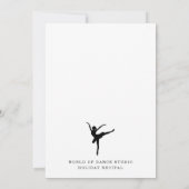 ダンススタジオ バレエ発表会 招待状 (裏面)