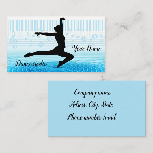 ダンススタジオ 名刺 (正面/裏面)