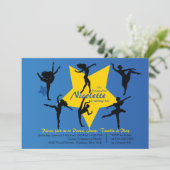 ダンススターガールの誕生日パーティーへの招待 招待状 (スタンド正面)