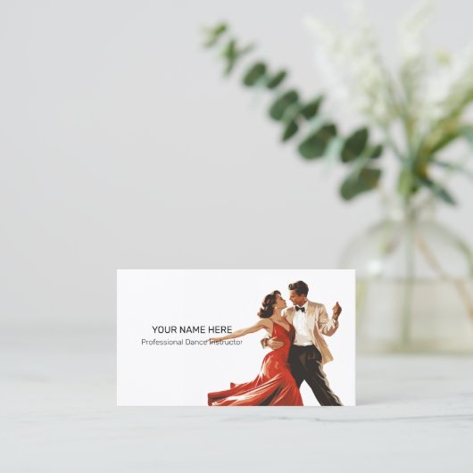 ダンススポーツインストラクター先生プロフェッショナル 名刺 (スタンド正面)