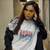 ダンスタイポグラフィホワイトおもしろいマザーズTシャツ Tシャツ