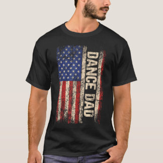 ダンスダッド アメリカ国旗 ダンサー ダンス 父親 Tシャツ