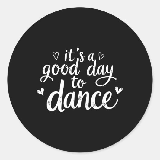 ダンスダンサーの踊りダンおもしろいクは良い日だ ラウンドシール (正面)