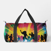 ダンスダンサーヒップホップコンサートミュージック ダッフルバッグ (正面)