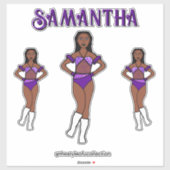 ダンスチームパーソナライズされたグレープストーンズ シール (シート)