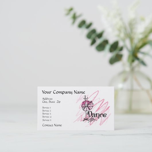 ダンステーマ名刺 名刺 (スタンド正面)