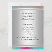 ダンスディスコのサプライズ誕生日パーティーの招待 招待状 (裏面)