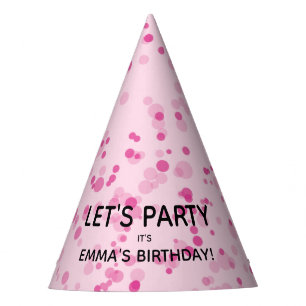 ダンスディスコボールカスタムパーティーピンクとブラック パーティーハット