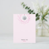 ダンスディスコボールカスタムパーティーピンクブラックパーティー サンキューカード (スタンド正面)