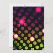 ダンスディスコ誕生日パーティーの招待 招待状 (裏面)