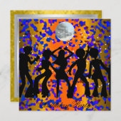 ダンスディスコ誕生日パーティーの招待 招待状 (正面/裏面)