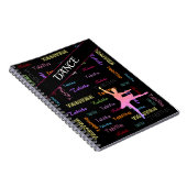 ダンスノートパーソナライズされたブックの名前を超える ノートブック (右側)