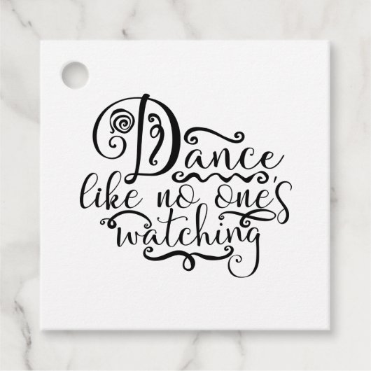 ダンスノーワンウォッチング踊りクイーン フェイバータグ (正面)