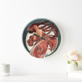 ダンスバイアルフォンスミュシャ1898 ラージ壁時計 (ホーム)