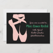 ダンスバレエの発表会の招待 招待状 (正面)