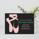 ダンスバレエの発表会の招待 招待状 (スタンド正面)