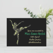 ダンスバレエの発表会の招待 招待状 (スタンド正面)