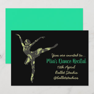 ダンスバレエの発表会の招待 招待状