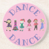ダンスバレエタップジャズアクロヒップホップリリリカルなダンサー コースター (正面)