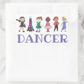 ダンスバレエタップジャズアクロヒップホップリリリカルなダンサー 長方形シール (バッグ)