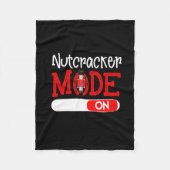 ダンスバレエ愛クリスマスパージ上のナツクラッカーモード フリースブランケット (正面)