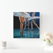 ダンスバレエ スクエア壁時計 (ホーム)