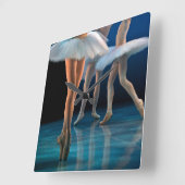 ダンスバレエ スクエア壁時計 (傾斜)