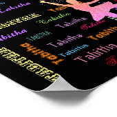 ダンスバレリパーソナライズされたーナの名前 ポスター (角)