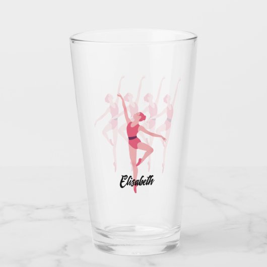 ダンスバレリーナのパーソナライズ タンブラーグラス (正面)