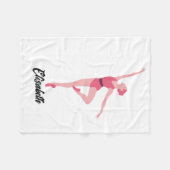 ダンスバレリーナのパーソナライズ フリースブランケット (正面(横))