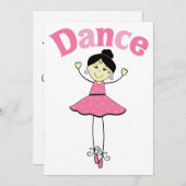 ダンスバレリーナ 招待状 (正面/裏面)