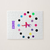 ダンスパズルと色付きドット。 ジグソーパズル (横)