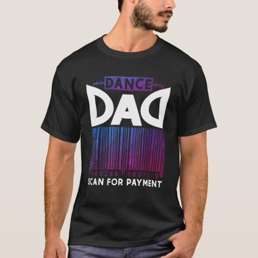 ダンスパパのスキャン支払い Tシャツ (正面)
