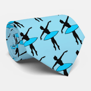 ダンスパパブルーバレリナバレエダンサー先生タイ ネクタイ