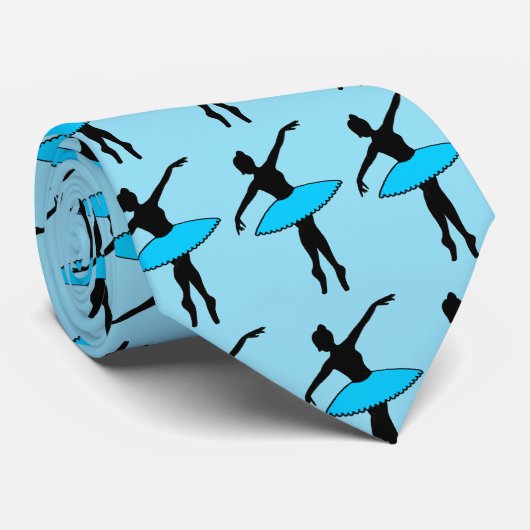 ダンスパパブルーバレリナバレエダンサー先生タイ ネクタイ (ロール)