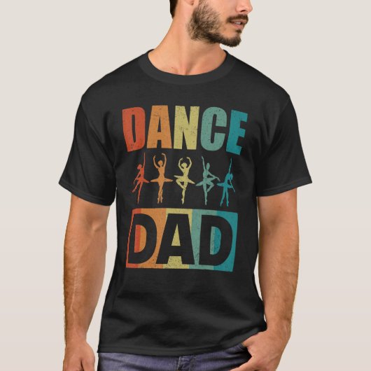 ダンスパパ踊りダディダンサ男性へー Tシャツ (正面)