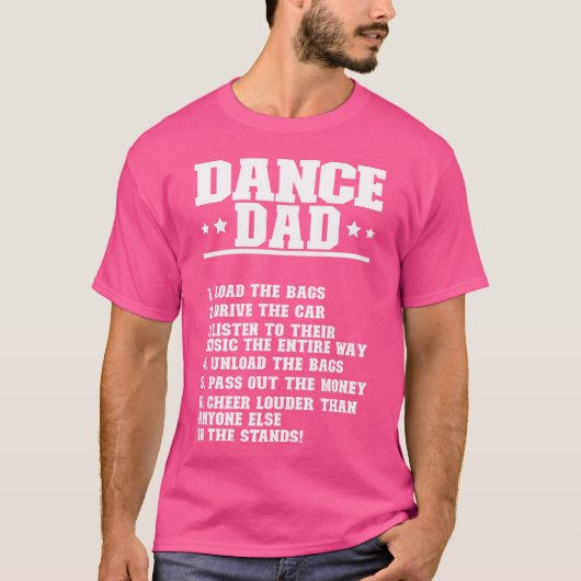 ダンスパパ踊りパパの父 Tシャツ (正面)
