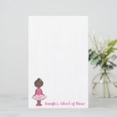 ダンスパーソナライズされたスクール先生バレエ 便箋 (スタンド正面)