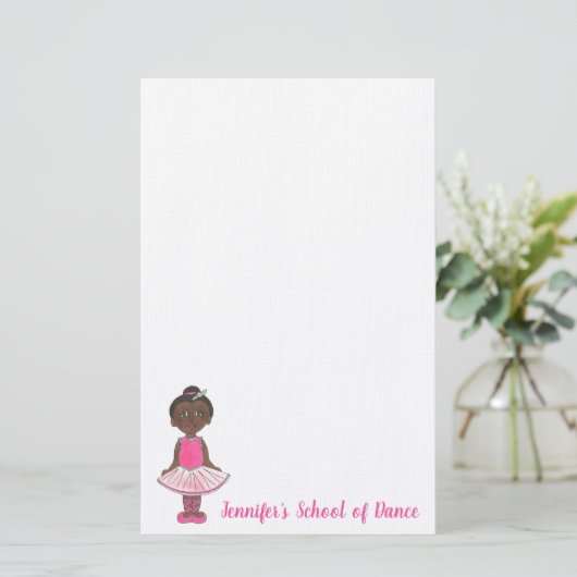 ダンスパーソナライズされたスクール先生バレエ 便箋 (スタンド正面)