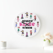 ダンスパーソナライズされたスタジオ先生バレエタップジャズ ラージ壁時計 (ホーム)