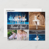 ダンスパーソナライズされたスポンサーありがとう ポストカード (正面/裏面)