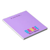 ダンスパーソナライズされたダンサー ノートパッド (アングル)