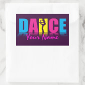 ダンスパーソナライズされたダンサー 長方形シール (バッグ)