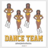 ダンスパーソナライズされたチームひまわり石 シール (シート)